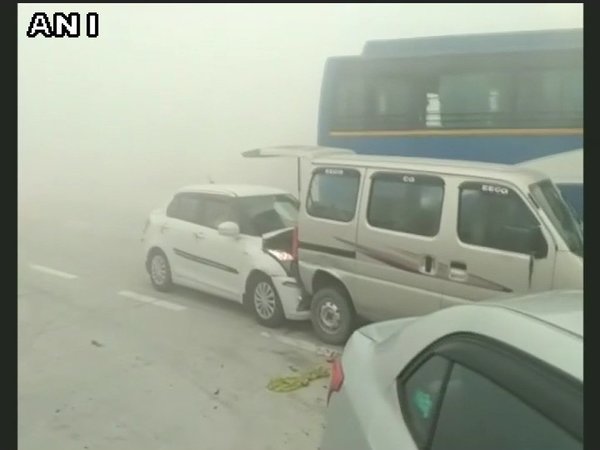 Visibility remained poor till late in the morning Visibility remained poor till late in the morning