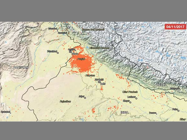 Crop burning on November 4