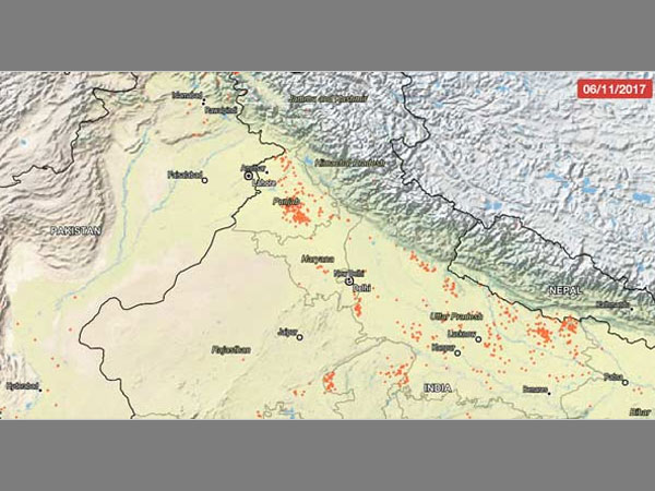 Crop burning on November 6