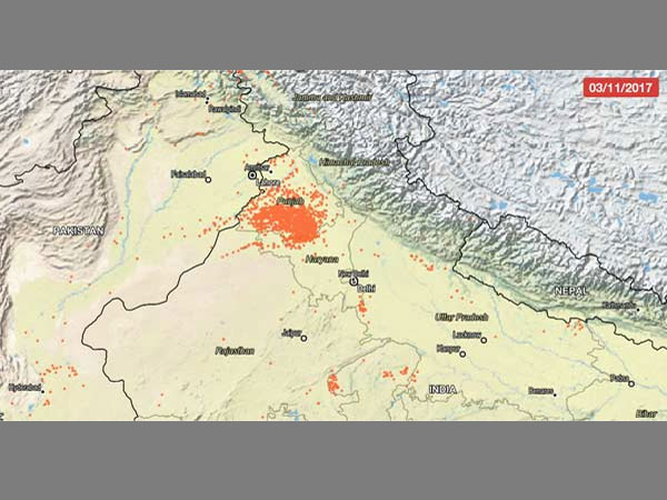 Crop burning on November 3