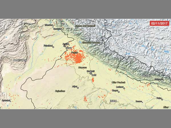 Crop burning on November 2