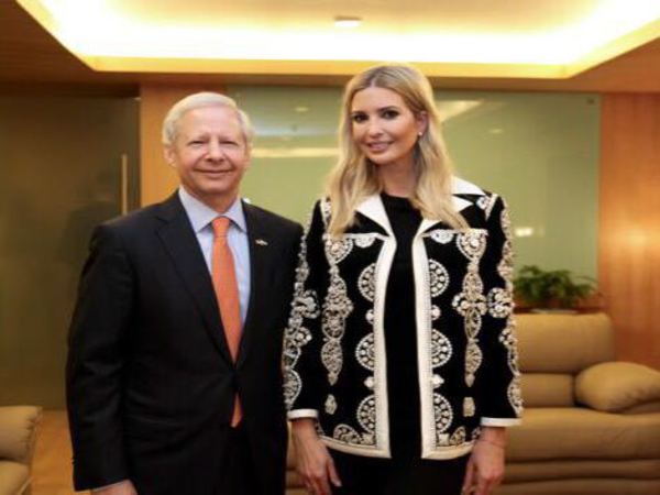 Ivanka Trump pose for photo with US Ambassador to India