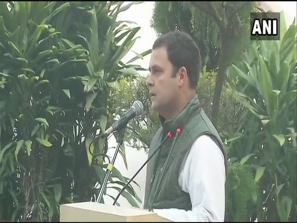 Rahul addressing party workers