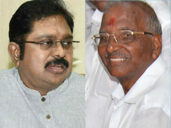 R K Nagar bypoll: AIADMK's Madhusudanan, rebel Dinakaran file nominations R K Nagar bypoll: AIADMK's Madhusudanan, rebel Dinakaran file nominations