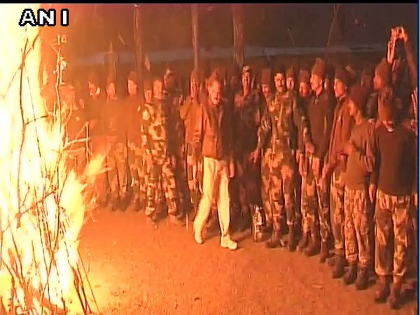 BSF jawans celebrating Lohri in Poonch