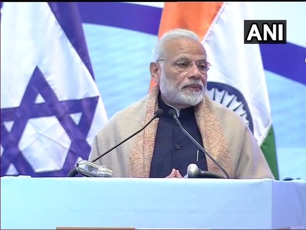 Modi addressing India-Israel CEOs forum