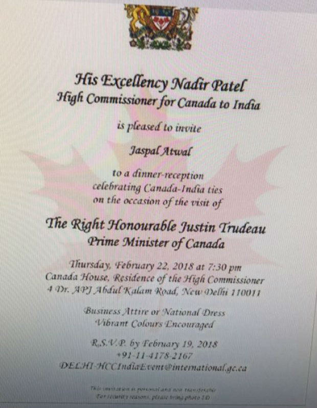 Trudeau cancels dinner with Khalistani