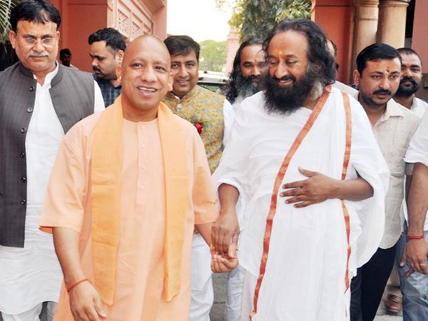 Yogi Adityanath and Sri Sri Ravishankar