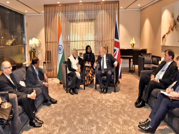 Modi was received by UK's Foreign Secretary Boris Johnson