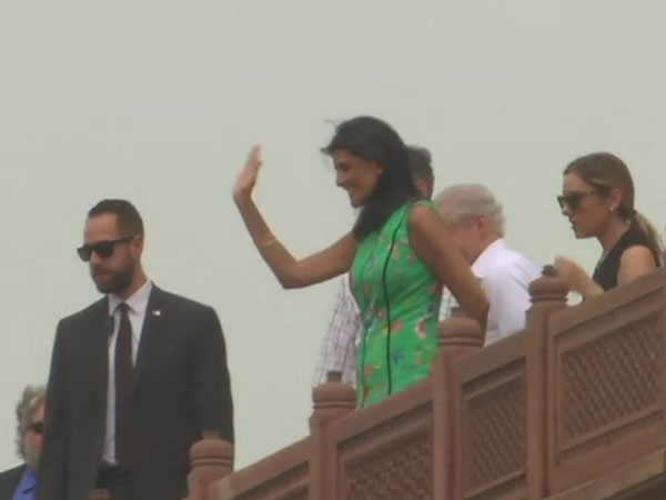 Nikki Haley visits Humayuns Tomb in Delhi Nikki Haley visits Humayuns Tomb in Delhi