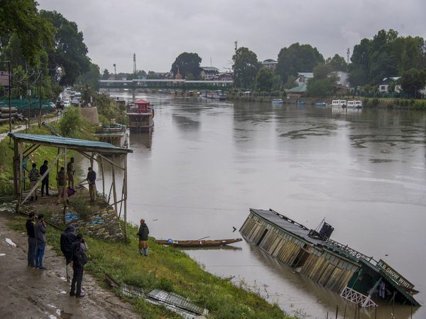 A houseboat capsized