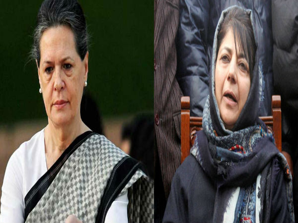 File photo of Sonia Gandhi and Mehbooba Mufti File photo of Sonia Gandhi and Mehbooba Mufti