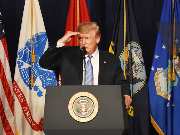 Thanks for keeping US safe Donald Trump tells military Thanks for keeping US safe Donald Trump tells military