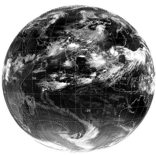 INSAT 3D image. Courtesy: IMD