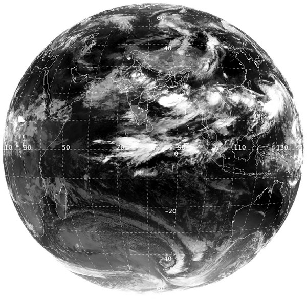 INSAT 3D image. Courtesy: IMD