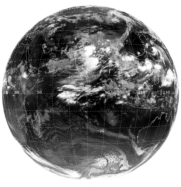 INSAT 3D image. Courtesy: IMD