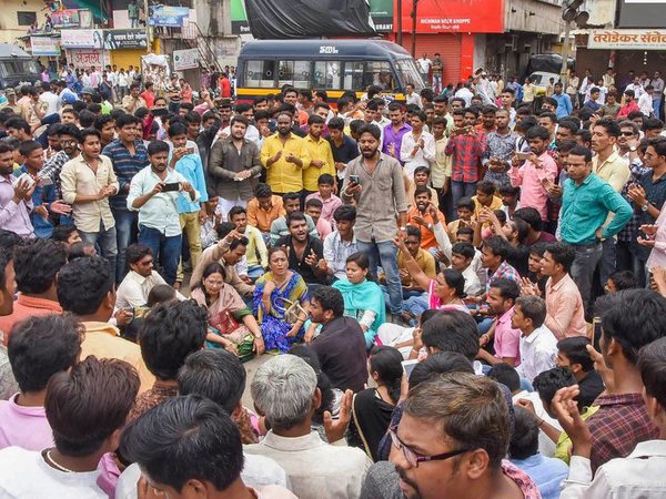 Protestors take out a rally