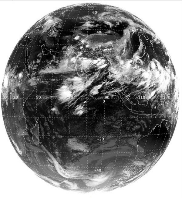 INSAT- 3D image. Courtesy: IMD