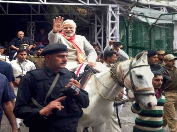 PM Modi rides on pony
