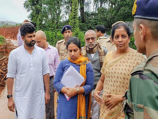Nirmala Sitharaman with BJP MP Pratap Simha