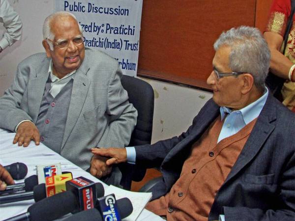 Somnath Chatterjee with Amartya Sen