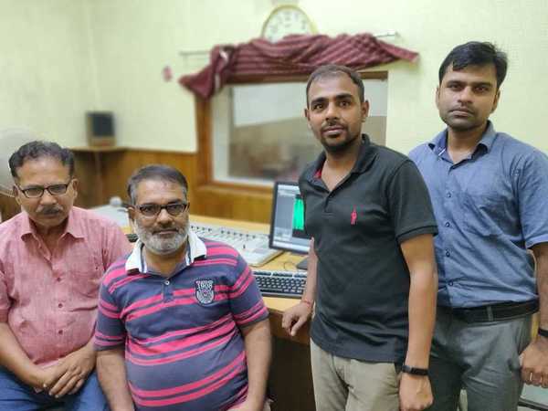 From Left: Bineet Kumar Thakur, Kusumakar Dubey, randheer Thakur and Pushpendra Sourabh 