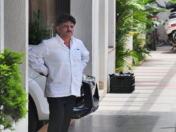 DK Shivakumar at his residence