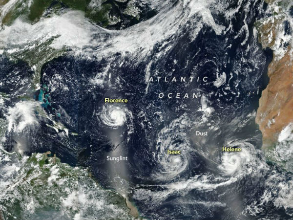 Florence is the most dangerous of three tropical systems