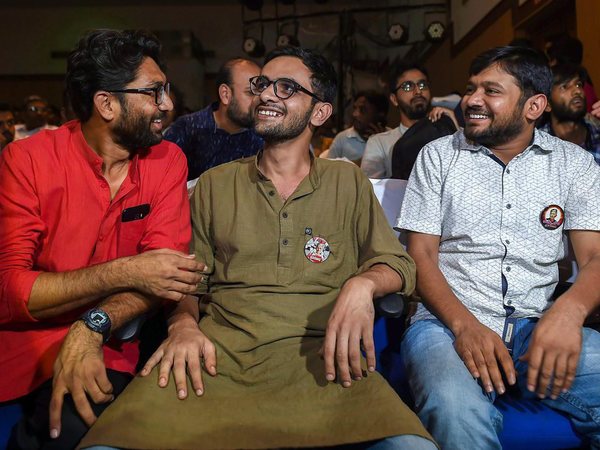 Jignesh Mewani, Umar Khalid and Kanhaiya Kumar