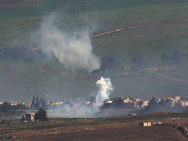 File photo of Israel shelling Hezbollah group's locations