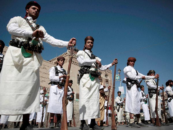 Shiite Houthi rebels fought during the conflict