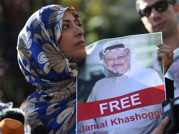 Protest against disappearance of Khashoggi