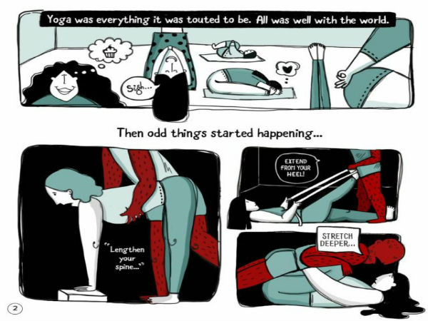 Comic strip describes the ordeal and harassment