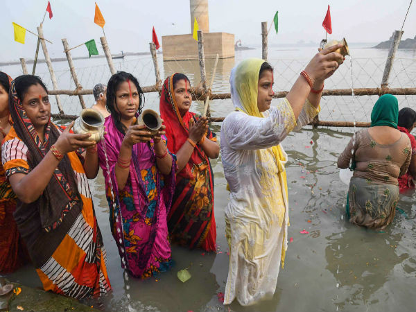 Chhath Puja Prasad and Bhog offered
