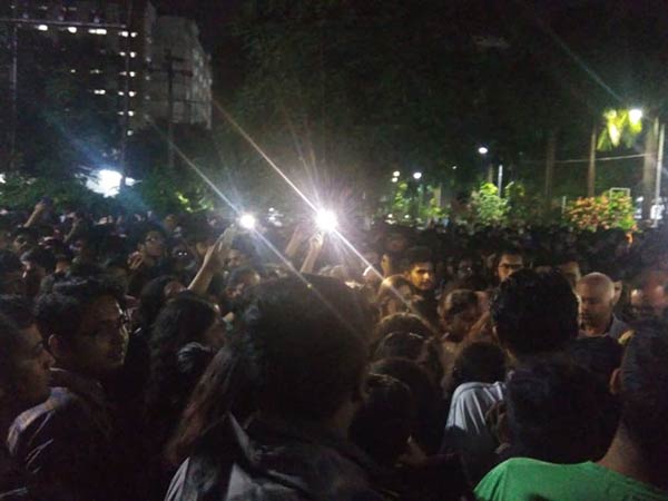 Protest at SRM University after worker masturbates in front of a girl Protest at SRM University after worker masturbates in front of a girl
