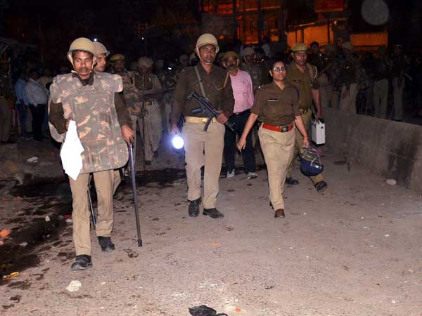 Police patrol in Mirzapur