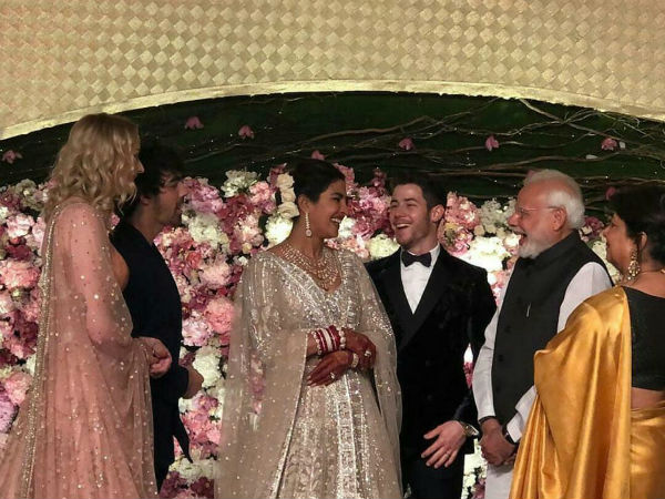 Modi attends Priyanka Jonas reception