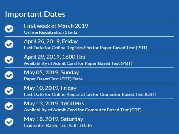 MAT May 2019 important Dates