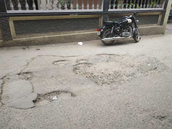 What is the ‘holed’ up in attending to potholes