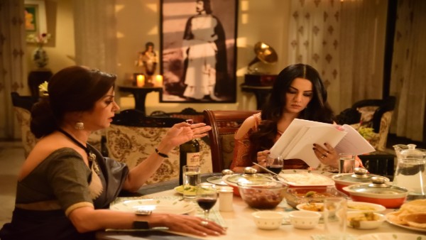 Actors Celina Jaitly Haag and Lillette Dubey in Seasons Greeting