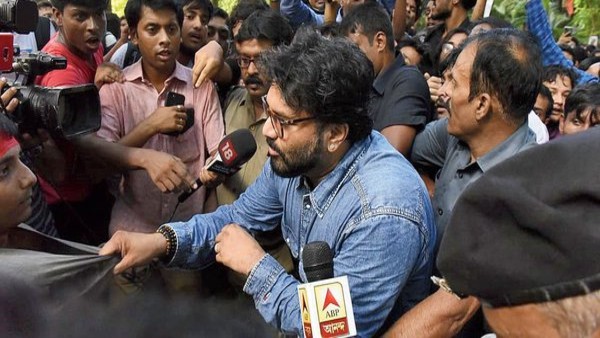 Babul Supriyo while addressing media in JU on Thursday Babul Supriyo while addressing media in JU on Thursday