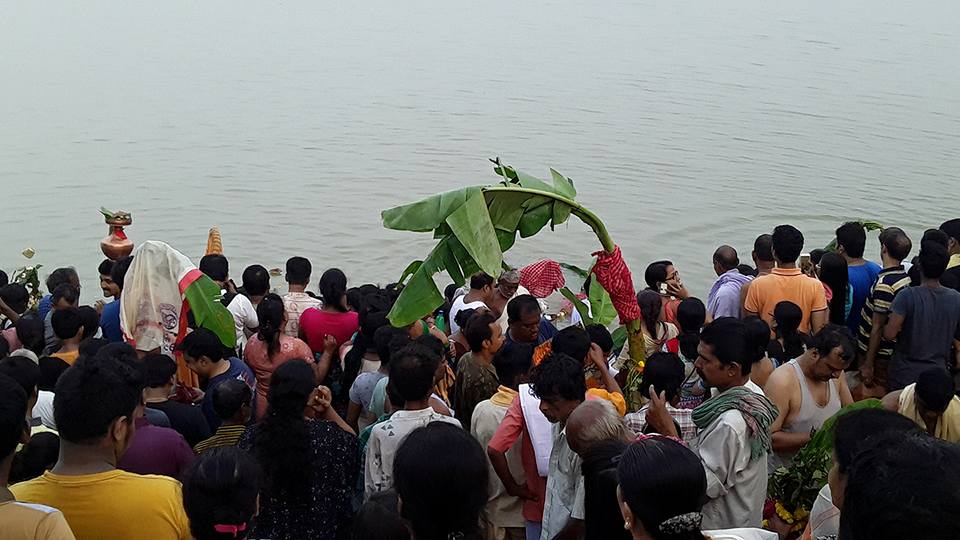 Nabapatrika bath in Baghbazar Hooghly river bank