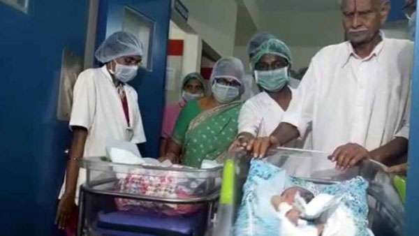 In a first, 74-year-old woman gives birth to twin baby girls in Andhras Guntur In a first, 74-year-old woman gives birth to twin baby girls in Andhras Guntur