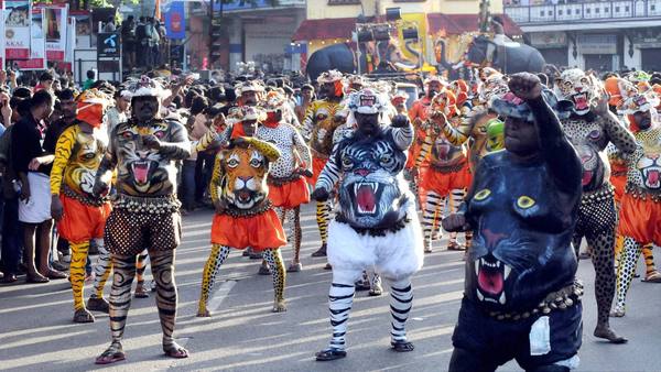 Pulikali is said to be over 200 years old tradition