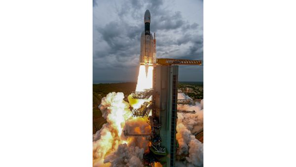  Chandrayaan-2 lifts off onboard GSLV Mk III-M1 launch vehicle