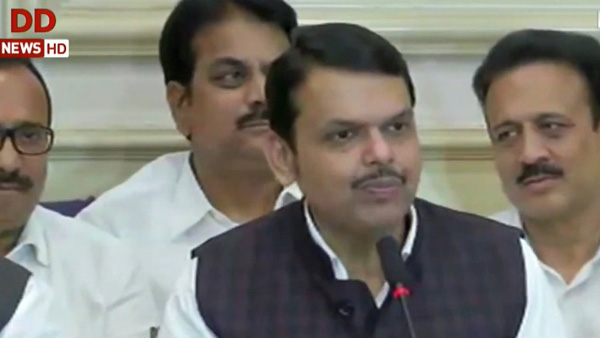 Taking oath in name of Sonia shows Sena’s helplessness says Fadnavis after resigning as Maha CM