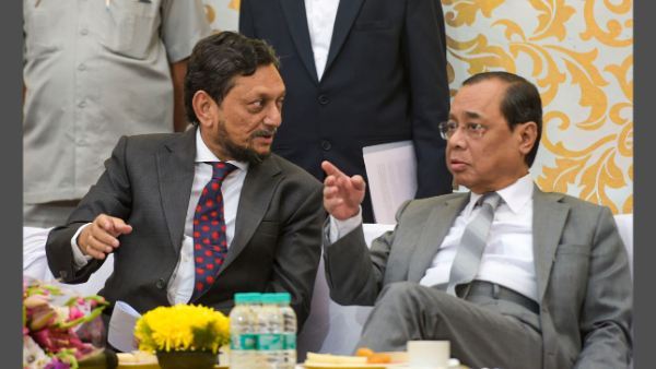 Justice Gogoi with Justice Sharad Arvind Bobde, who will be the next CJI 