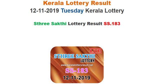Kerala State Lottery Result: Sthree Sakthi SS-183 prize money Kerala State Lottery Result: Sthree Sakthi SS-183 prize money