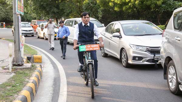 BJP MP opts for bicycle