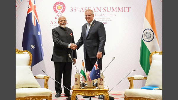 PM Modi meets his Australian counterpart Scott John Morrison 